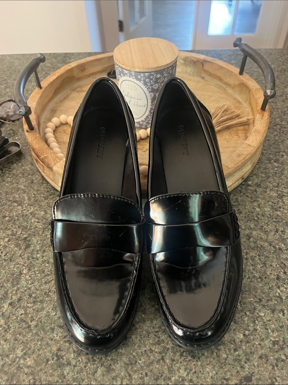 Old navy Black Patent Penny Loafers